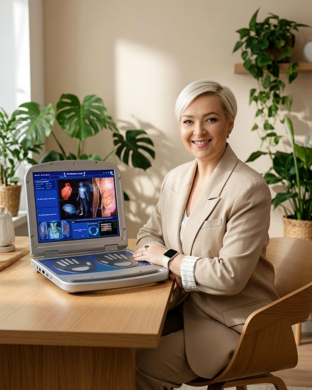 Aneta podczas analizy ciała Bio Balance